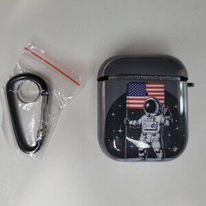 Airpods Case Cover Space Apollo Pattern Basic Plastic Headphones